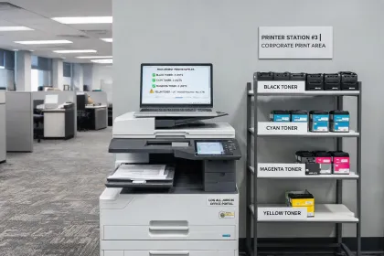 Distributed office printer area
