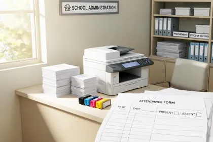 School office printer station